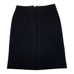 J. Crew Mercantile Classic Black Wool Blend Knee-Length Pencil Skirt - Size 00